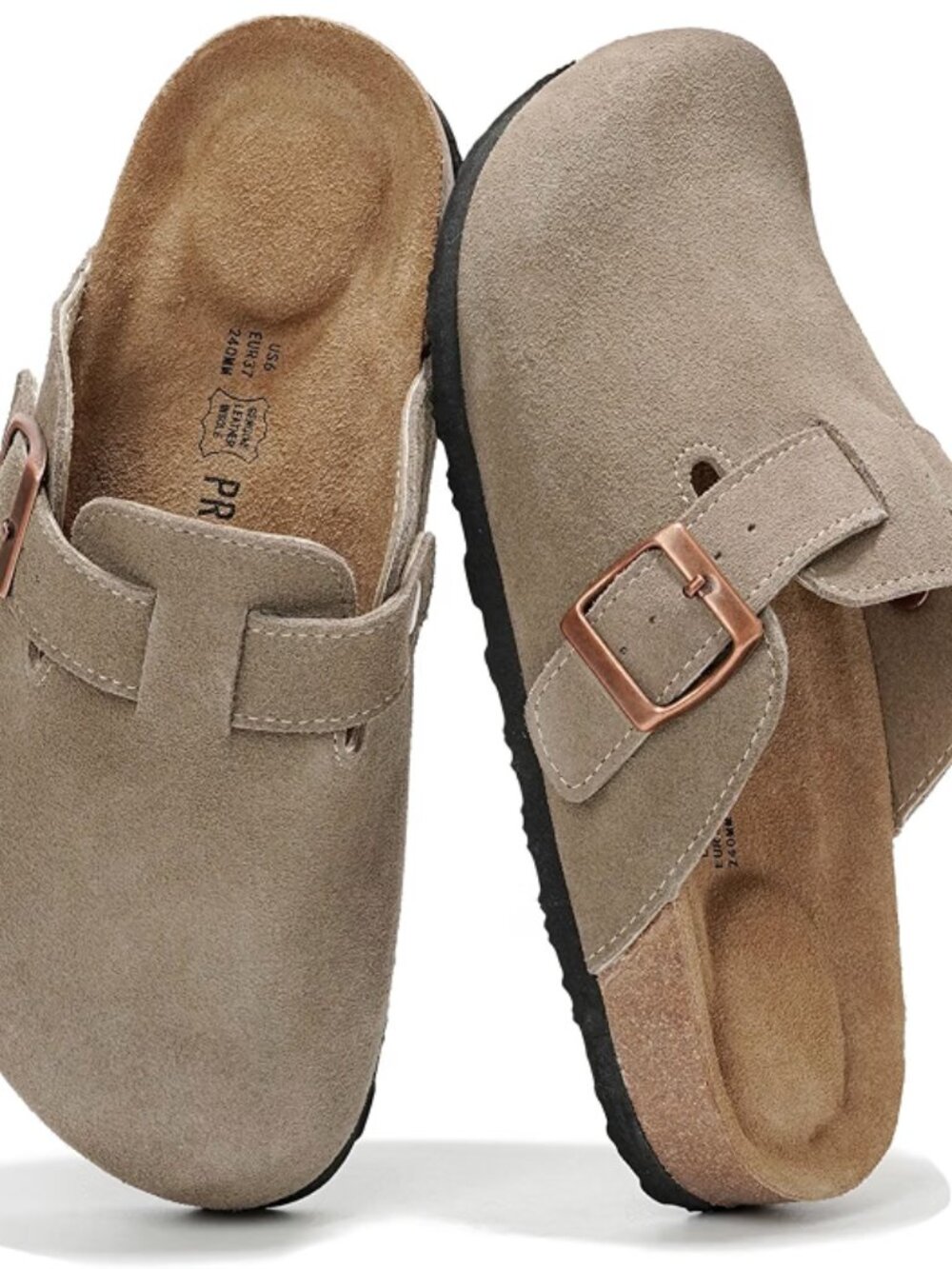 Suede Leather Slip-on Clog